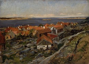 Udsigt over Nevlunghavn af Gerhard Munthe
