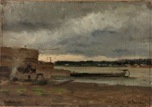 Udsigt over Rhinen nær Düsseldorf