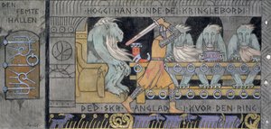 Den femte sal - Munthe, Gerhard (1849-1929) - 1902-1904 - Olie på lærred - 62x128 - Nationalmuseet for kunst, Oslo