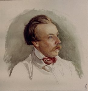 Portræt af maleren Alexander von Kotzebue 1815-1889, 1840