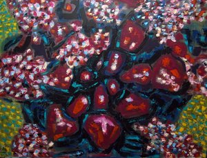 Abstract Floral I, 2023 (olie på lærred) af Gerhardt Isringhaus