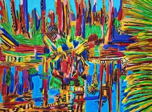 Estuario Abstracto II, .2018 (olie på lærred)