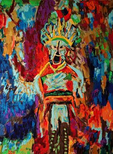 Inca Shaman, 2019 (olie på lærred)
