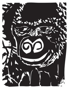 Eftertænksom gorilla af Gerhardt Isringhaus