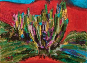Saguaro Spirit, 2018, olie på lærred