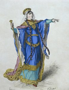 Merovingerdronning, illustration fra 