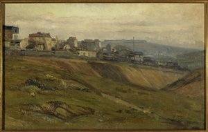 Rue du Moulin-des-Prés, ca. 1900 (olie på lærred) af Germain Eugene Bonneton