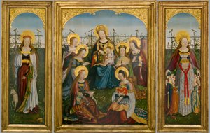 Triptykon af Jomfruen og barnet med helgener af German