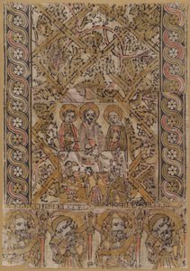 Et talerstolsklæde med ægteskabet i Cana af German 15th Century