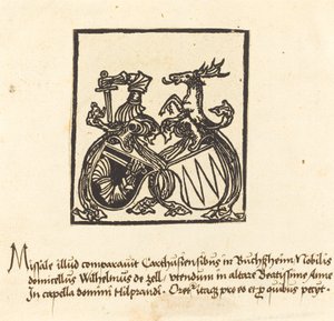 Bogplade af Wilhelm von Zell af German 15th Century