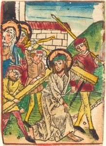 Kristus der bærer korset af German 15th Century