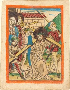 Kristus bærer korset af German 15th Century