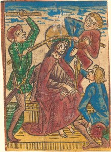 Kristus kronet med torne af German 15th Century