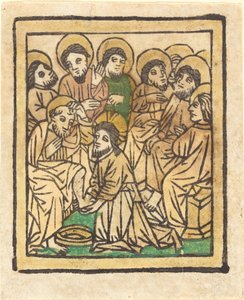 Kristus vasker apostlenes fødder af German 15th Century