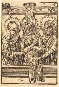 Kristus mellem Maria og Johannes af German 15th Century