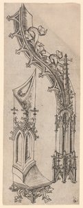 Gotisk bogstav "d" af German 15th Century