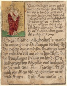Madonna og barn i en herlighed med en nydelse og en bøn af German 15th Century