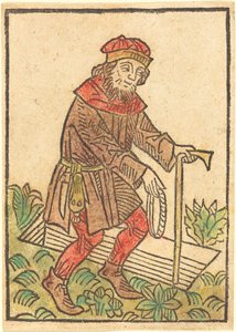 Mand på vej mod en grav af German 15th Century