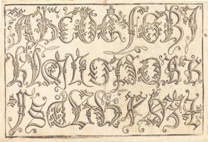 Ornamental alfabet af German 15th Century