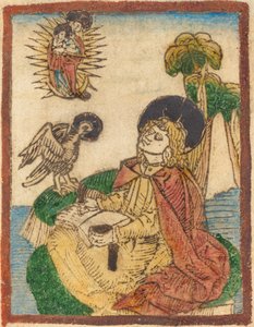 Saint John på øen Patmos af German 15th Century