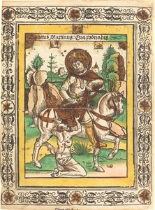 Sankt Martin og tiggeren af German 15th Century