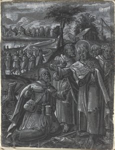 Kristus skændes med lægerne [recto] af German 16th Century
