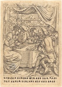 Vi synger kærligt tenordiskant alt og bas fra massagen af German 16th Century