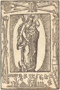 Madonna og barn af German 16th Century