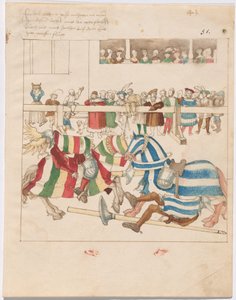 Mock Joust of War med faste skjolde af German 16th Century