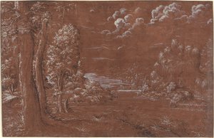 Flodlandskab af German 16th Century