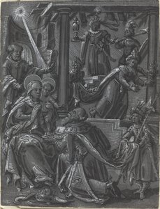 Kongernes tilbedelse [recto] af German 16th Century