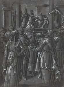 Ypperstepræsten foran Pilatus [verso] af German 16th Century