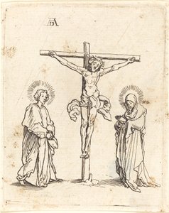 Korsfæstelsen med Jomfruen og Sankt Johannes af German 16th Century after Albrecht Dürer