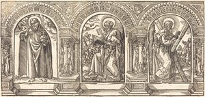 Kristus og hans disciple II af German 16th Century after Martin Schongauer