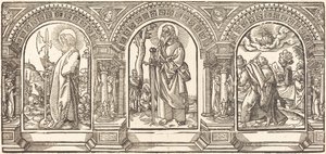 Kristus og hans disciple V af German 16th Century after Martin Schongauer