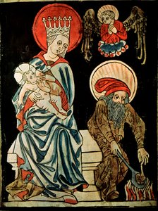 Hvil på flugten til Egypten, c1410 af German Master