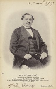 Baron de Flotow, tysk komponist (1812-1883) (s/h-foto) af German Photographer