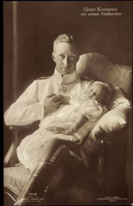 Kronprins Friedrich Wilhelm med datter, Liersch 7518 af German Photographer