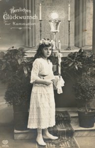 Kort til første kommunion (s/h-foto) af German Photographer