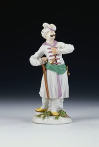 En meissen-figur af en perser, ca. 1748 (porcelæn) af German School