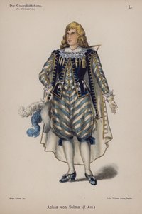 Achaz von Solms, fra Der Generalfeldoberst af Ernst von Wildenbruch (farve litho) af German School