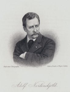 Adolf Erik Nordenskiold, finsk geolog, mineralog og arktisk opdagelsesrejsende (gravering) af German School