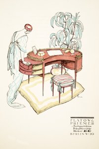 Annonce for Flatow  Priemer, Antiques, fra Styl, pub.1922 (pochoir print) af German School
