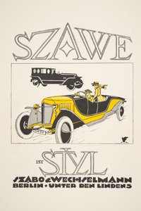 Annonce for Szawe (Szabo & Wechselmann), fra Styl, pub.1922 (pochoir print) af German School