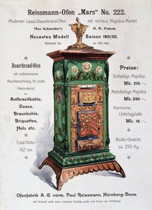 Annoncering for Reissmann-Oden (Reissmann Oden) -Tyskland, slutningen af det 19. århundrede. af German School