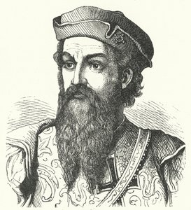 Afonso de Albuquerque, hertug af Goa, portugisisk general og vicekonge af det portugisiske Indien (gravering) af German School