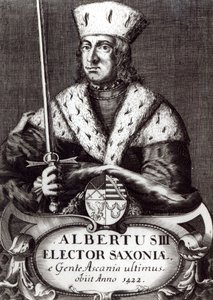 Albert III, sidste kurfyrst af Sachsen af det askanske dynasti af German School