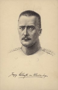 Albrecht, hertug af Württemberg, tysk prins og general under Første Verdenskrig (litografi) af German School