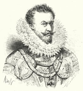 Alexander Farnese, hertug af Parma, guvernør for det spanske Holland (gravering) af German School