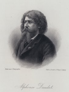 Alphonse Daudet, fransk forfatter (gravering) af German School